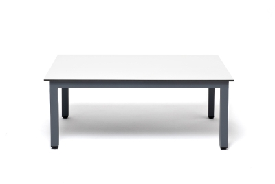 "Канны" журнальный столик из HPL 90х60, H40, каркас темно-серый (RAL 7024), цвет столешницы "молочный"