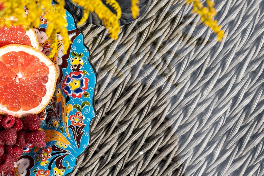 Лунго журнальный столик плетеный (гиацинт), цвет серый - фото 11