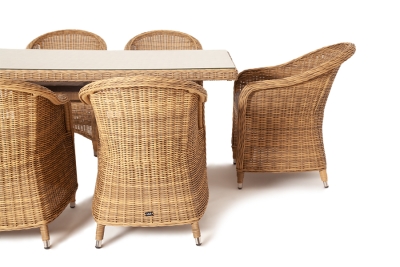 "Эспрессо" обеденная группа плетеная, цвет соломенный "Эспрессо" обеденная группа плетеная, цвет соломенный