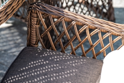 "Эспрессо–150 L" обеденная группа плетеная, цвет коричневый