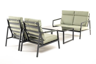 "Лилия" лаунж-зона 4-местная из алюминия, цвет серо-зеленый "Лилия" лаунж-зона 4-местная из алюминия, цвет серо-зеленый