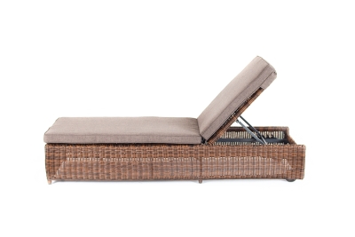 "Рим" шезлонг с подушкой, цвет коричневый