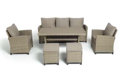 "Мэдисон" обеденная группа из искусственного ротанга, цвет соломенный