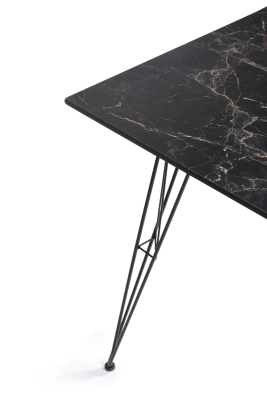 "Руссо" обеденный стол из HPL 150х80см, цвет "черный мрамор"
