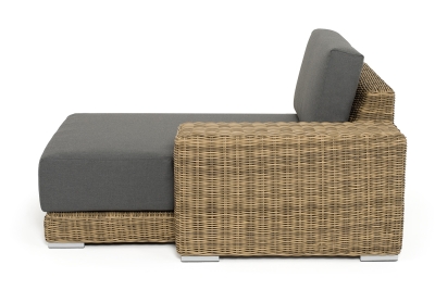 "Капри" кушетка из искусственного ротанга, цвет соломенный