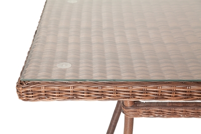 "Латте" плетеный стол из искусственного ротанга 160х90см, цвет коричневый "Латте" плетеный стол из искусственного ротанга 160х90см, цвет коричневый