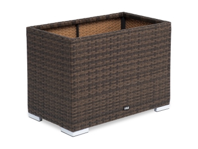 "Лунго" кашпо для цветов большое плетеное из искусственного ротанга, цвет коричневый "Лунго" кашпо для цветов большое плетеное из искусственного ротанга, цвет коричневый