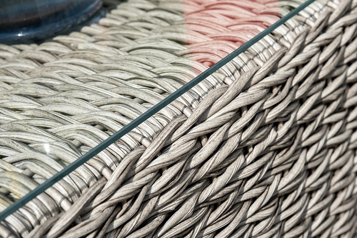 Лунго журнальный столик плетеный (гиацинт), цвет серый - фото 10