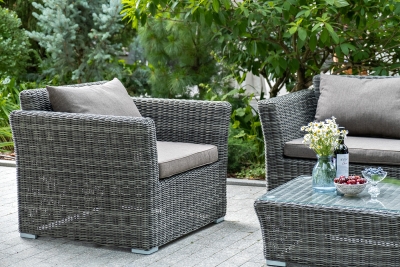 "Капучино" кресло из искусственного ротанга, цвет графит "Капучино" кресло из искусственного ротанга, цвет графит