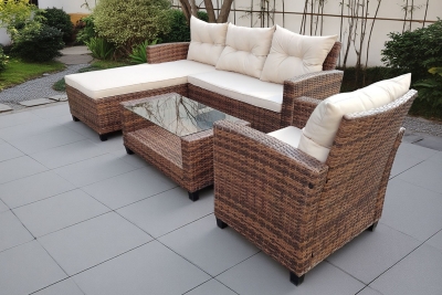 "Атланта" лаунж-зона из искусственного ротанга, цвет коричневый (К)