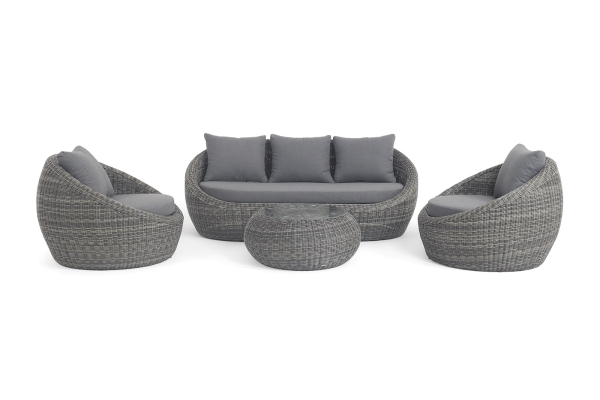 "Барселона" лаунж-зона из искусственного ротанга, цвет графит