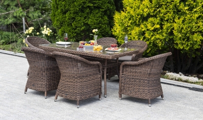 "Эспрессо" обеденная группа плетеная, цвет коричневый "Эспрессо" обеденная группа плетеная, цвет коричневый