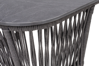 "Лугано" журнальный стол 76х76 H55 см из HPL, цвет "серый гранит"