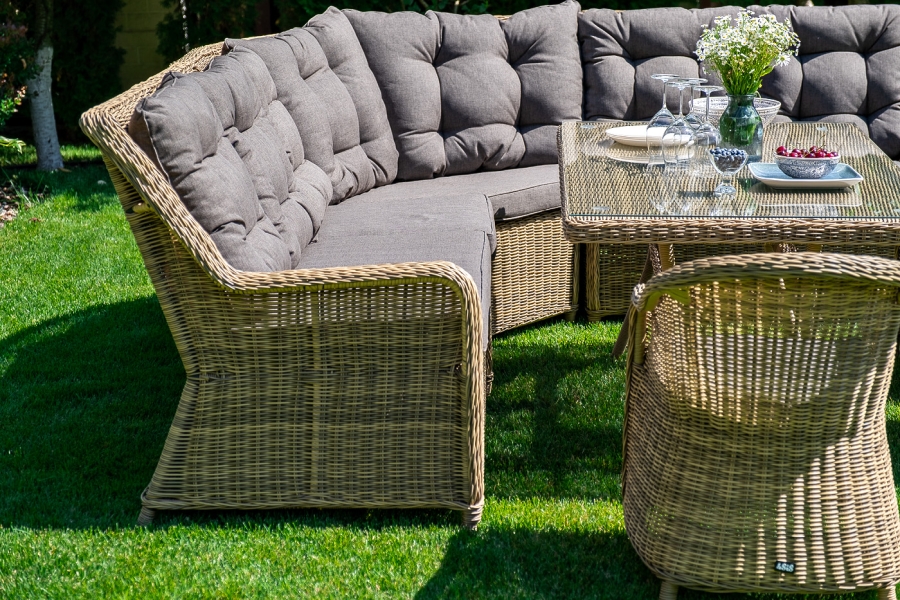 Бергамо плетеный правый модуль дивана, цвет соломенный - фото 11