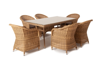 "Эспрессо" обеденная группа плетеная, цвет соломенный "Эспрессо" обеденная группа плетеная, цвет соломенный