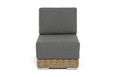 "Капри" модуль диванный прямой с подушками, цвет соломенный