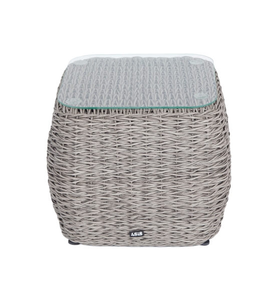 Кальяри кофейный столик из искусственного ротанга (гиацинт), цвет серый - фото 2