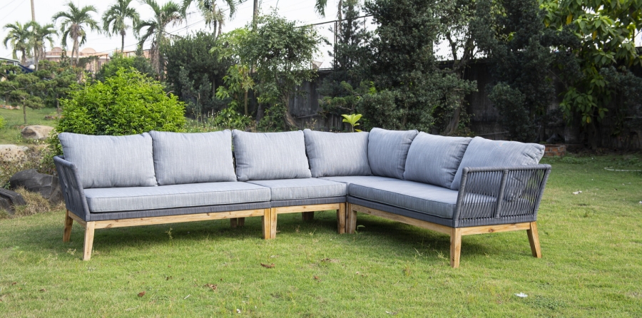 Барселона модуль диванный плетеный из роупа боковой правый - фото 6