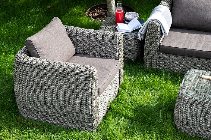 Кальяри кресло из искусственного ротанга (гиацинт), цвет серый - фото 8