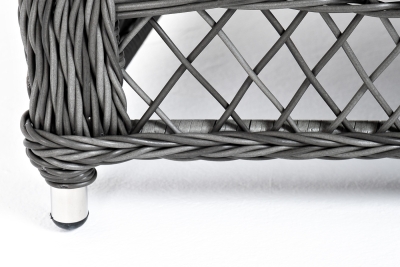 "Гранд Латте" диван трехместный из искусственного ротанга, цвет графит