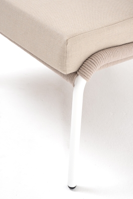 "Милан" лаунж-зона 5-местная плетеная из роупа (веревки), каркас алюминиевый белый, роуп бежевый "Милан" лаунж-зона 5-местная плетеная из роупа (веревки), каркас алюминиевый белый, роуп бежевый