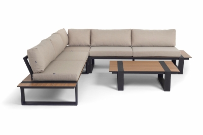 "Тулон" трансформирующаяся лаунж-зона из алюминия, цвет бежевый