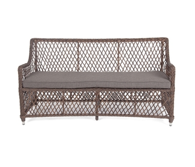 "Латте" диван двухместный из искусственного ротанга, цвет коричневый