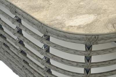 "Ницца" журнальный столик из искусственного ротанга, цвет серый "Ницца" журнальный столик из искусственного ротанга, цвет серый