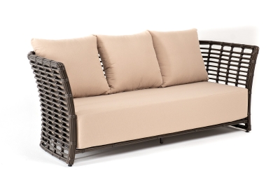 "Валенсия" диван из искусственного ротанга трехместный, цвет бронзовый