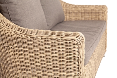 "Кон Панна" диван из искусственного ротанга двухместный, цвет соломенный "Кон Панна" диван из искусственного ротанга двухместный, цвет соломенный