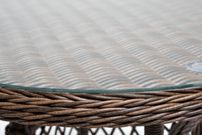 "Эспрессо" плетеный круглый стол, диаметр 80 см, цвет коричневый "Эспрессо" плетеный круглый стол, диаметр 80 см, цвет коричневый