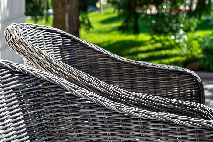 Эспрессо обеденная группа плетеная, цвет графит - фото 6