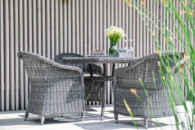 "Равенна" плетеное кресло из искусственного ротанга, цвет графит "Равенна" плетеное кресло из искусственного ротанга, цвет графит