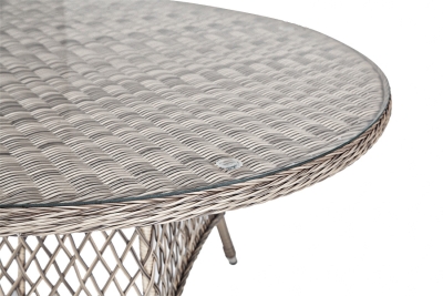 "Эспрессо" плетеный круглый стол, диаметр 150 см, цвет бежевый