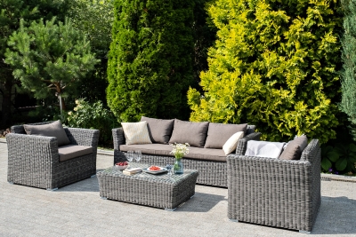 "Капучино" лаунж-зона из искусственного ротанга, цвет графит "Капучино" лаунж-зона из искусственного ротанга, цвет графит