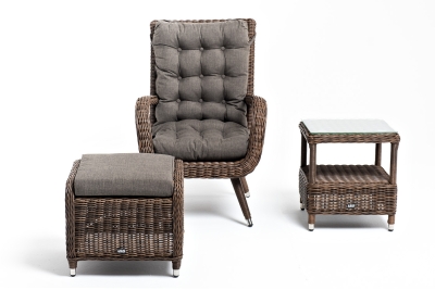 "Толедо" лаунж-зона из искусственного ротанга, цвет коричневый