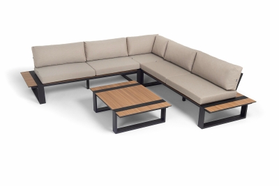 "Тулон" трансформирующаяся лаунж-зона из алюминия, цвет бежевый