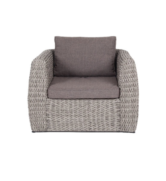 Кальяри кресло из искусственного ротанга (гиацинт), цвет серый - фото 5