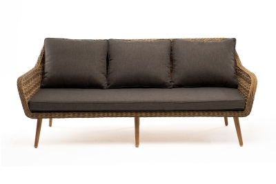 "Прованс" диван из искусственного ротанга трехместный, цвет соломенный "Прованс" диван из искусственного ротанга трехместный, цвет соломенный