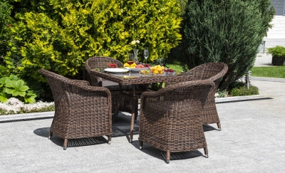 "Равенна" плетеное кресло из искусственного ротанга, цвет коричневый "Равенна" плетеное кресло из искусственного ротанга, цвет коричневый