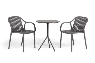 "Мохито" обеденная группа на 2 персоны, цвет темно-серый