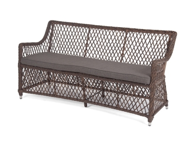"Латте" диван двухместный из искусственного ротанга, цвет коричневый