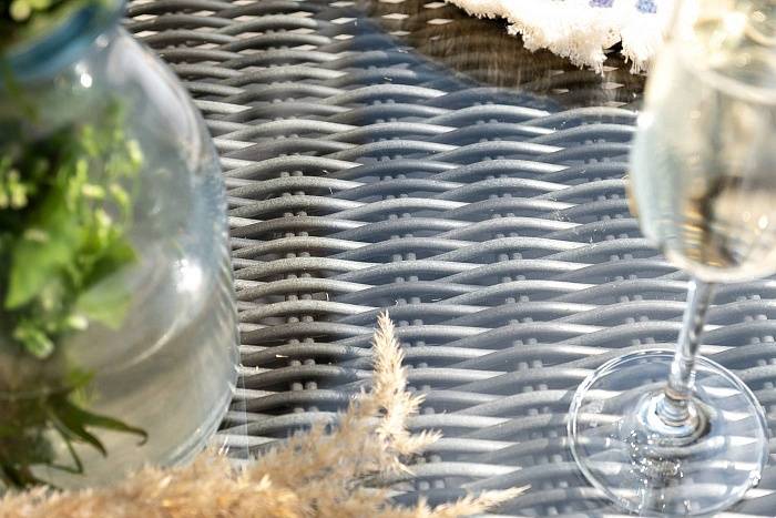 Дольче обеденная группа из искусственного ротанга, цвет графит - фото 15