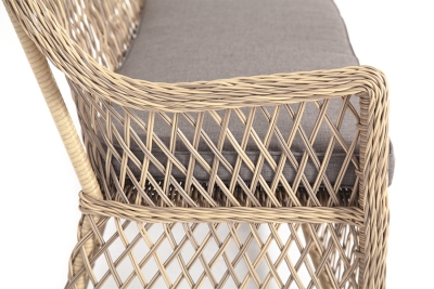 "Латте" диван двухместный из искусственного ротанга, цвет соломенный "Латте" диван двухместный из искусственного ротанга, цвет соломенный