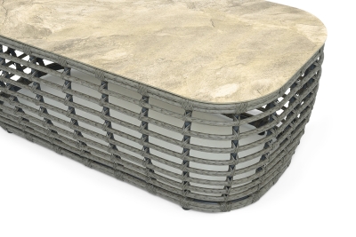 "Ницца" журнальный столик из искусственного ротанга, цвет серый "Ницца" журнальный столик из искусственного ротанга, цвет серый