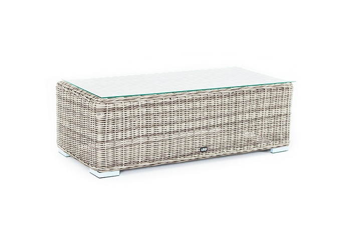 Боно журнальный столик из искусственного ротанга, цвет серый - фото 3