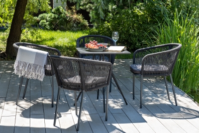 "Конте" интерьерный стол из HPL 63x63см, цвет "серый гранит" "Конте" интерьерный стол из HPL 63x63см, цвет "серый гранит"