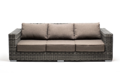"Боно" диван из искусственного ротанга трехместный, цвет графит