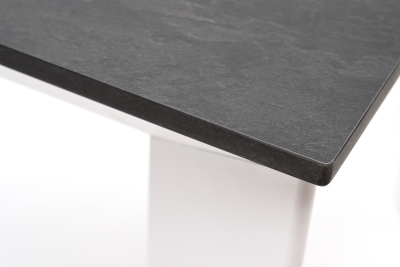"Венето" обеденный стол из HPL 90х90см, цвет "серый гранит", каркас белый "Венето" обеденный стол из HPL 90х90см, цвет "серый гранит", каркас белый