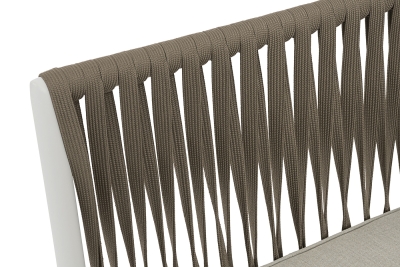 "Касабланка" правый модуль плетеный из роупа, каркас алюминий светло-серый (RAL7035) муар, роуп серо-коричневый 23мм, ткань бежевая 15052 "Касабланка" правый модуль плетеный из роупа, каркас алюминий светло-серый (RAL7035) муар, роуп серо-коричневый 23мм, ткань бежевая 15052